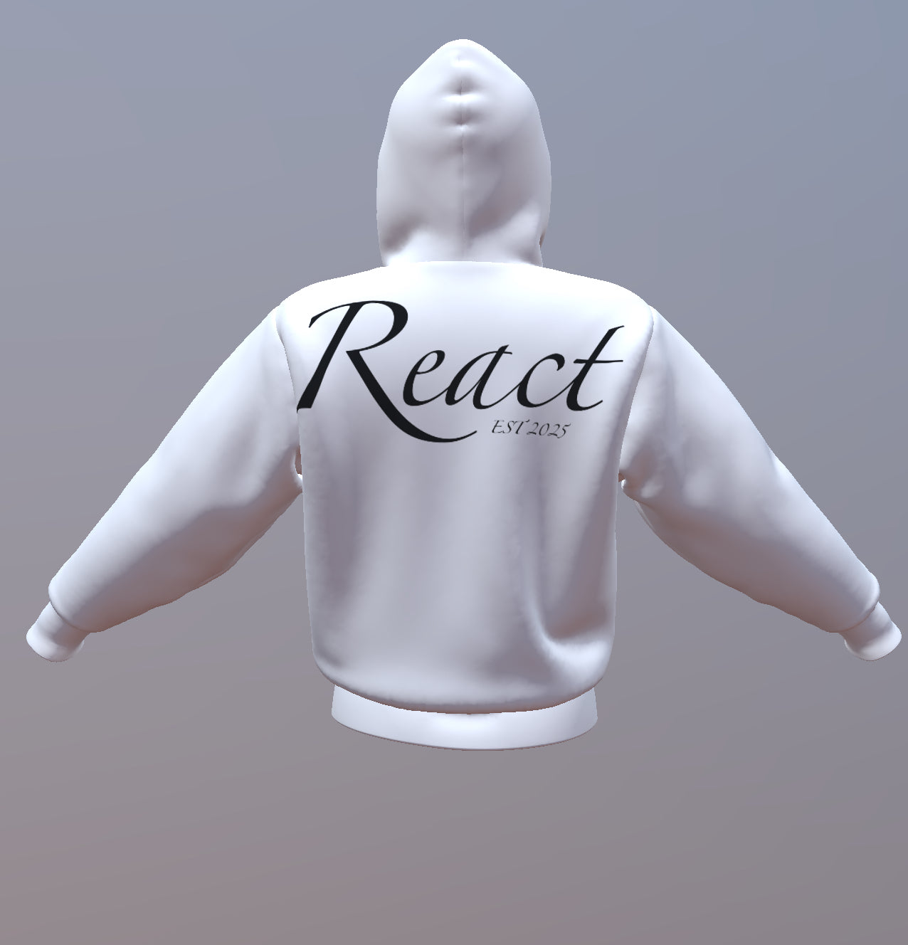 React hoodie EST 2025